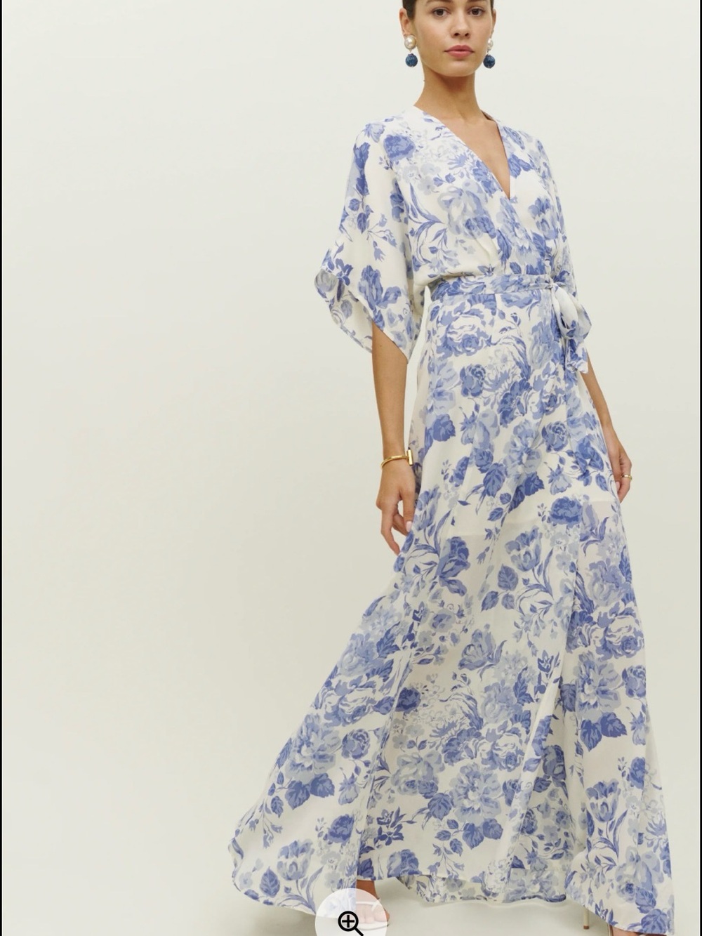 Reformation Blue and White Floral Maxi Dress